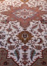 فرش رادین  اصفهان طرح هریس رنگ زمینه صدفی