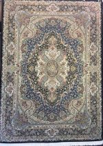 فرش ستاره کویر یزد طرح هزار و یک شب A-018-1189 زمینه آبی