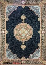 فرش مشهداردهال طرح 12090 رنگ مشکی