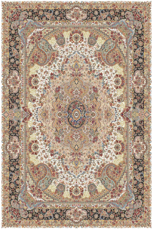 فرش ستاره کویر یزد طرح A-018-1109 هزار و یک شب