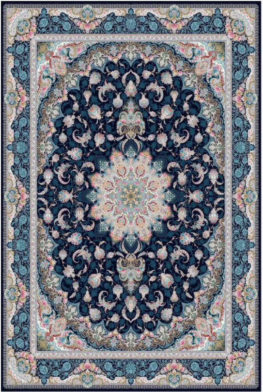 فرش ستاره کویر یزد ۱۰۰۰ شانه تراکم ۳۶۰۰ طرح E-041-2099