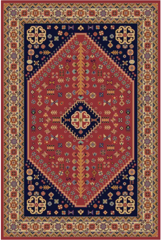 فرش ستاره کویر یزد کلکسیون شاهسون طرح B-008-5050