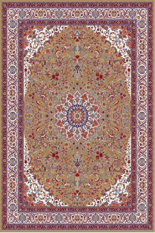 فرش ستاره کویر یزد کلکسیون شاهکار نوین طرح N-082-2510