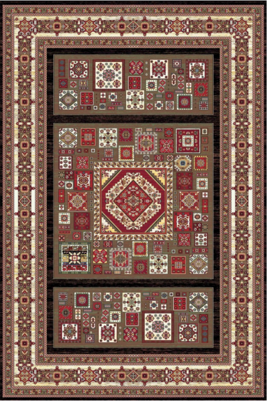 فرش ستاره کویر یزد کلکسیون شاهکار نوین طرح N-098-2510