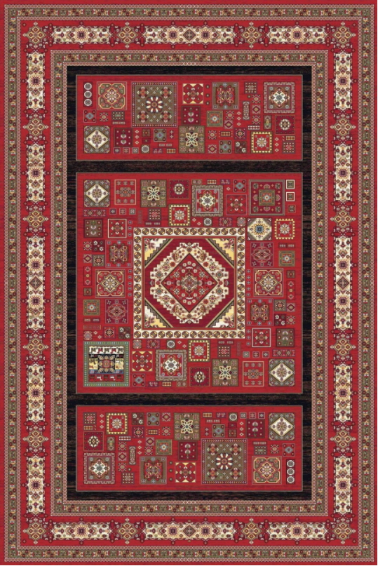 فرش ستاره کویر یزد کلکسیون شاهکار نوین طرح N-098-2544
