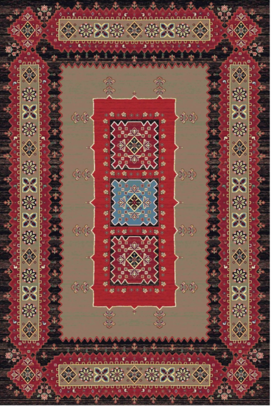 فرش ستاره کویر یزد کلکسیون شاهکار نوین طرح N-100-2519