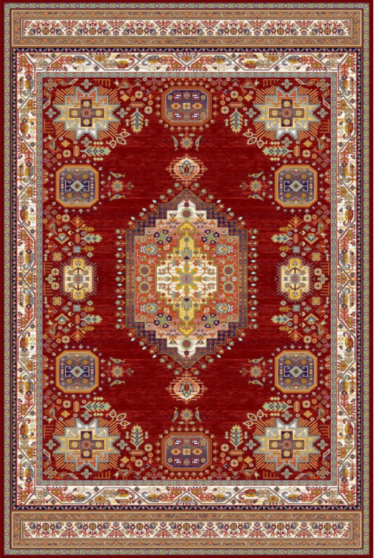 فرش ستاره کویر یزد کلکسیون شاهکار نوین طرح N-120-2550