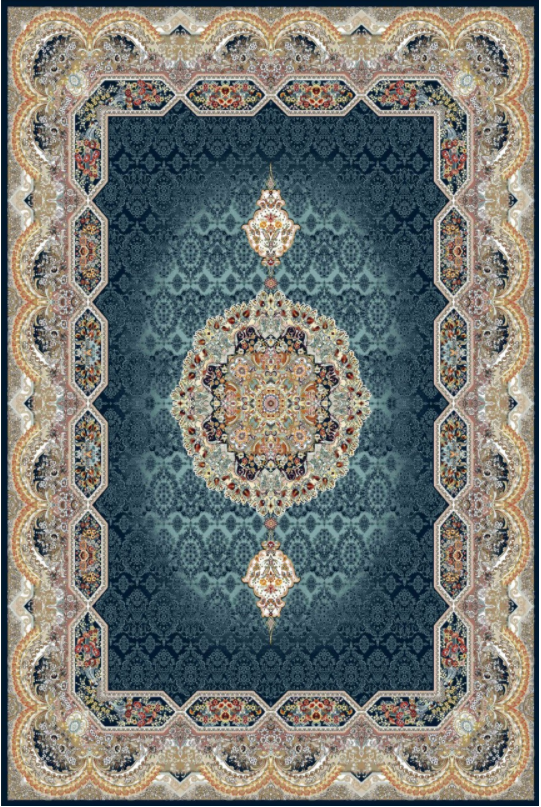 فرش ستاره کویر یزد کلکسیون شاهکار نوین طرح N-161-2563