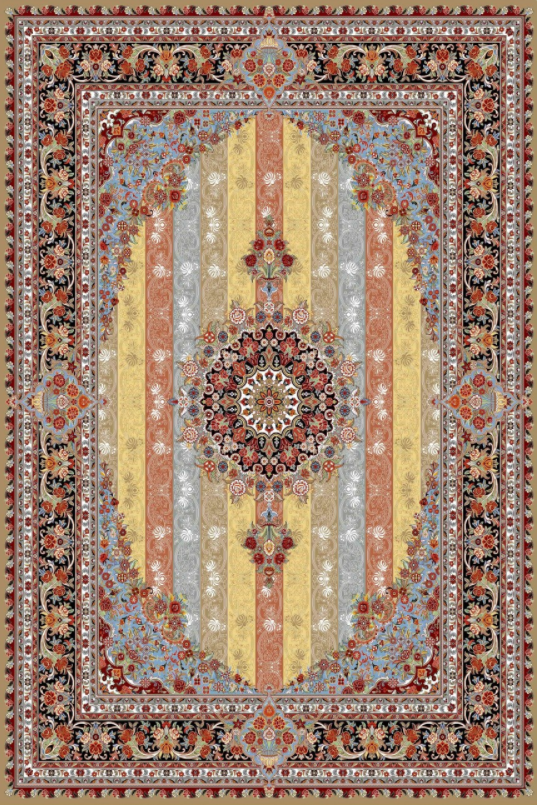 فرش ستاره کویر یزد کلکسیون شاهکار نوین طرح N-163-2509