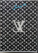 فرش سروش پایتخت اکسیر EXIR طرح لویز ویتون کد v36 رنگ مشکی