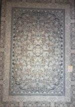 فرش قصر ابریشم طرح آرمان ۱۴۰۳ ذغالی