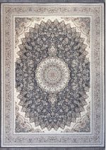 فرش طوس مشهد طرح ۱۵۰۳ دودی حاشیه فیلی