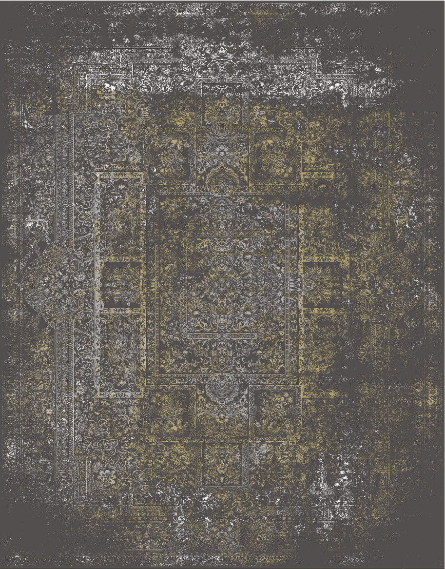 فرش خاطره کویر کاشان پالت نویان طرح وینتیج 1503