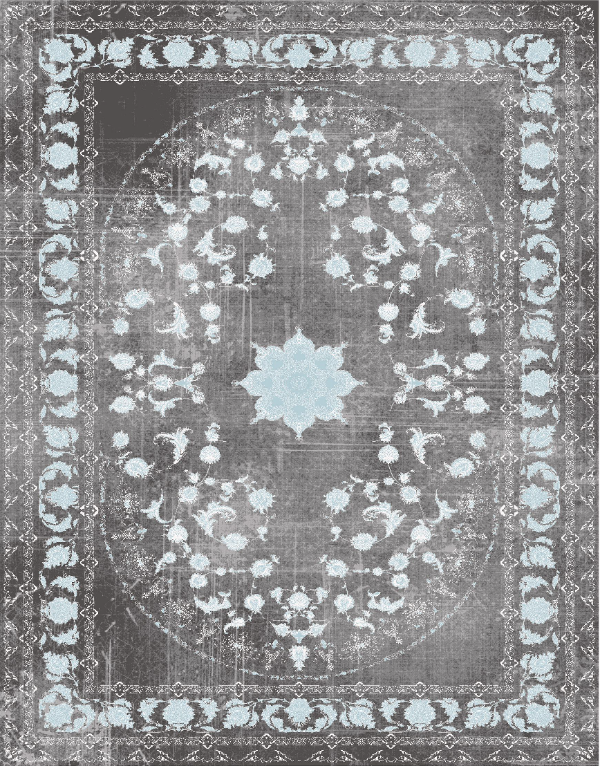 فرش خاطره کویر کاشان پالت نویان طرح وینتیج 1604