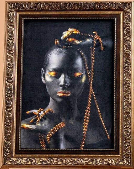 تابلو فرش دختر آفریقایی